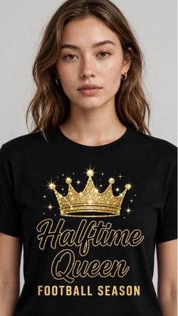 Halftime Queen Football Season Graphic Tee