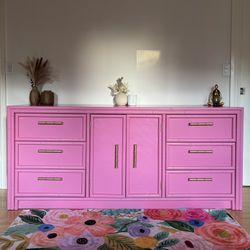 Hot Pink Bamboo Dresser