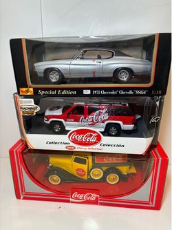Vintage Die-Cast Collectible Vehicle Lot – Coca-Cola & 1971 Chevelle SS454
