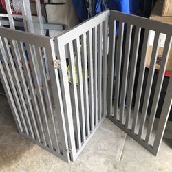 Dog Gate and 2 Door Dog Crate