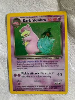 Dark slowbro #8 Pokemon legendary collection card