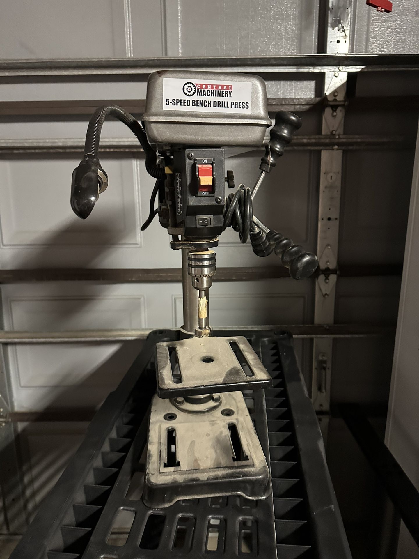 Central Machinery 8″ 5-Speed Bench Drill Press w/ Light