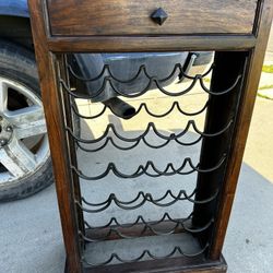 Wine Holder With Little Drawer