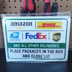 5"x 7" Metal Package Delivery Sign