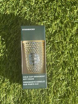 Starbucks Gold Studded Keychain Ornament New 