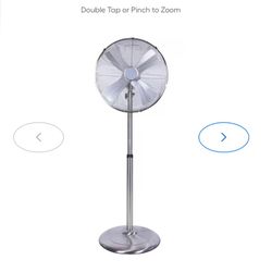 Utilitech 16-in 120-Volt 3-Speed Indoor Nickel Brushed Oscillating Pedestal Fan