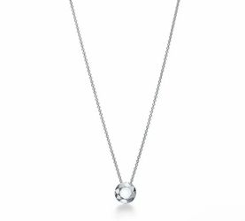Tiffany & Co. 2 Carat Faceted  Pendant Necklace 16"