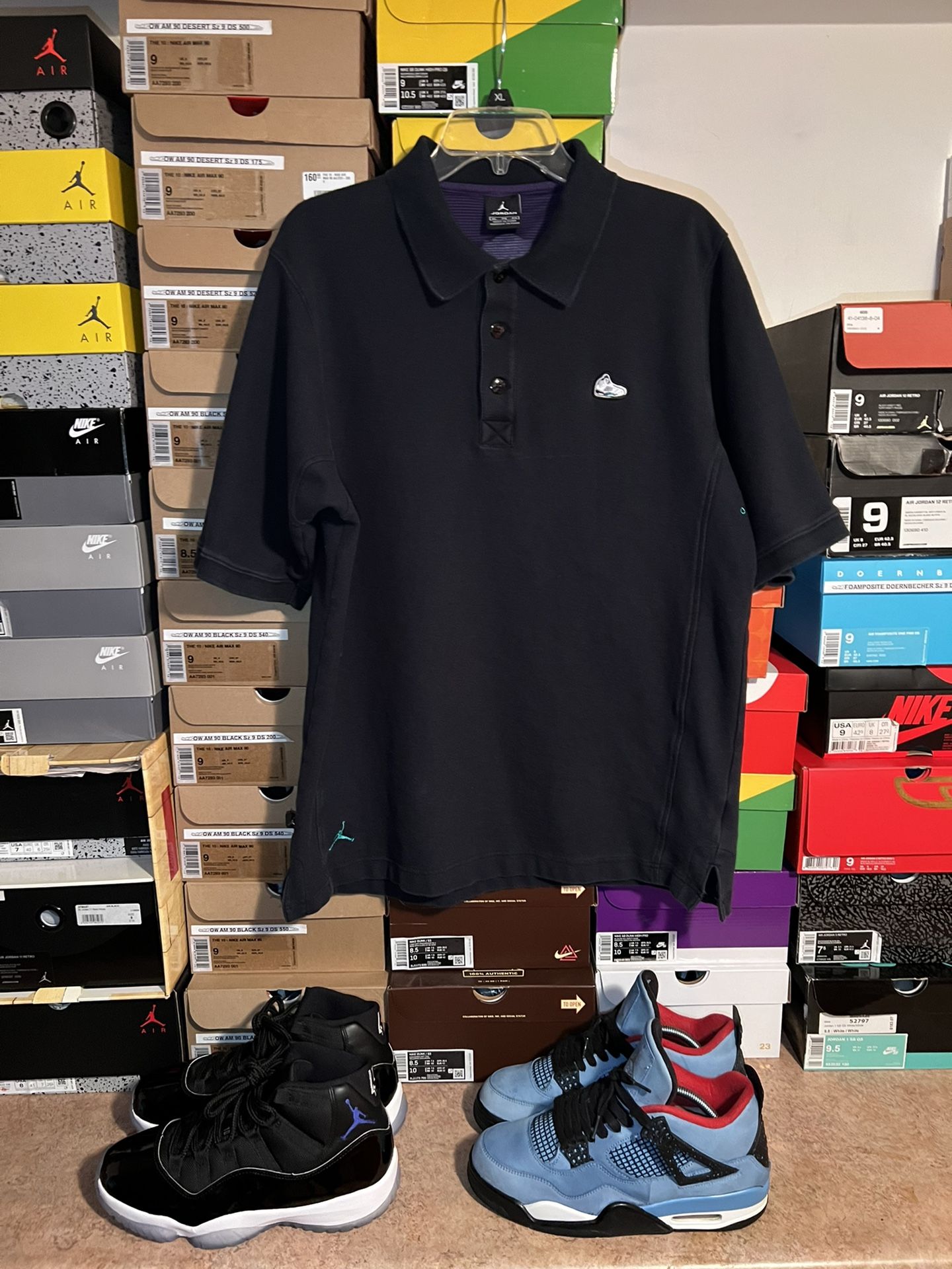 NIKE AIR JORDAN GRAPE POLO SHIRT Sz XL WORN