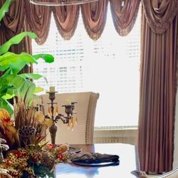 Elegant Beaded Curtain Sets with Rods & Brackets – Set of 2”