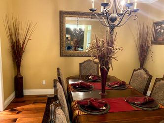 9-Piece Dining Set with Hutch/Cabinet