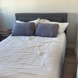 Queen Bedframe - Grey Great Condition!