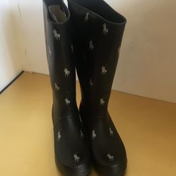 Ralph Lauren Pony Logo Knee High Rainboots