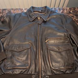 Leather Bomber Jacket 