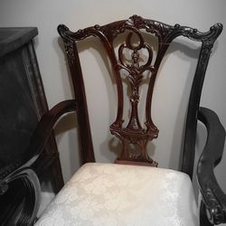 Mahogany Chippendale Armchairs -Set Of 2