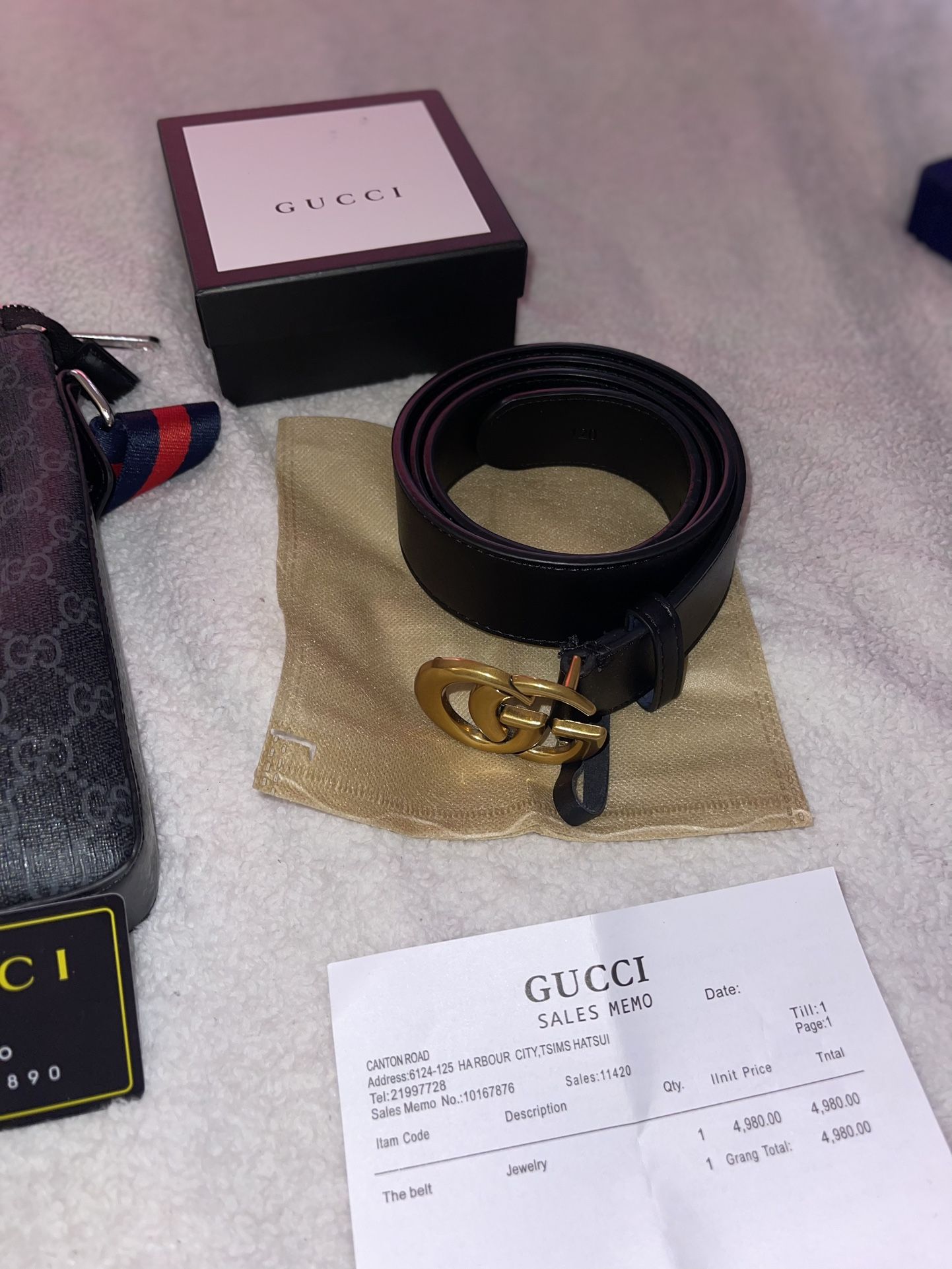 Gucci Belt And Bag. 