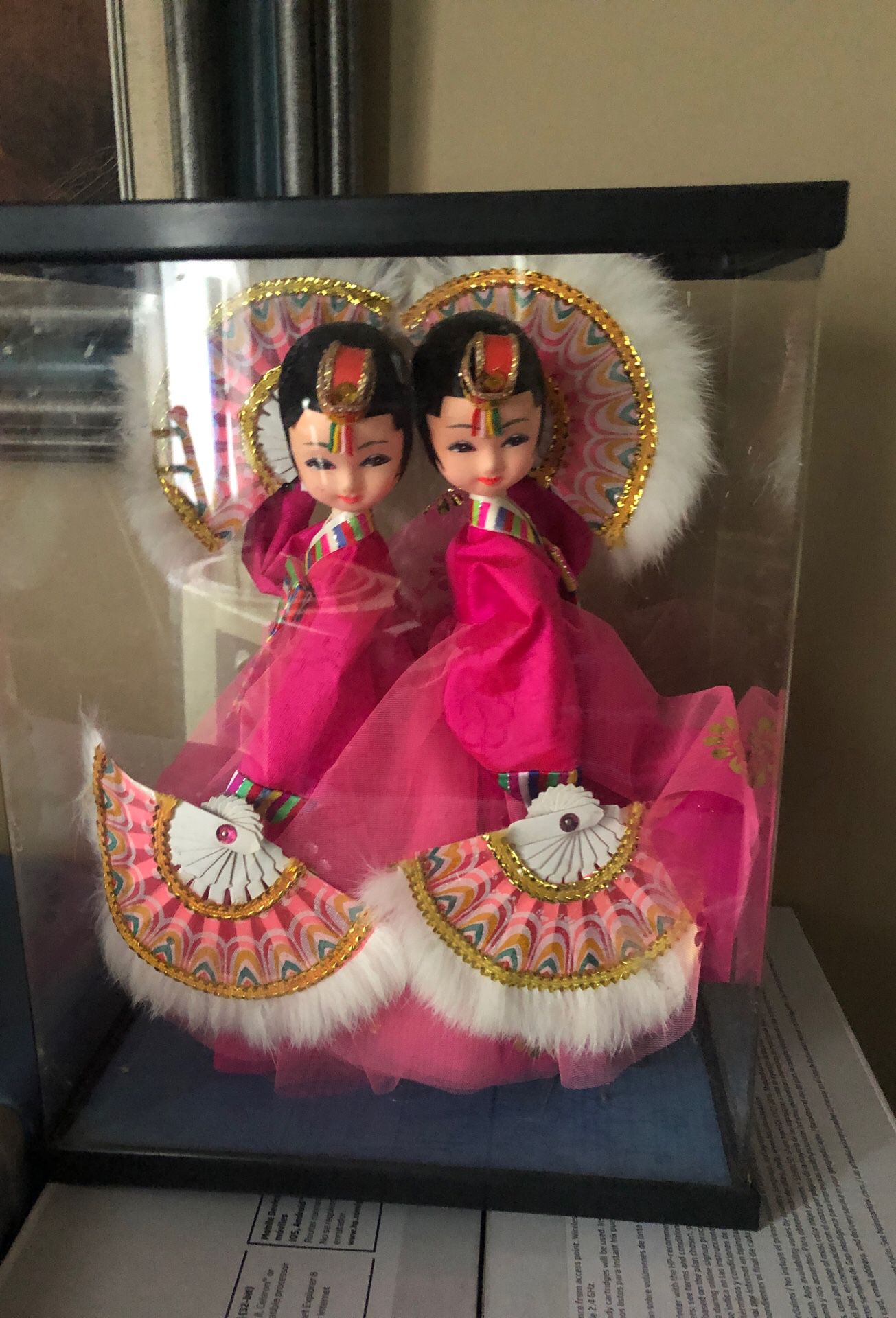 Antique twin Chinese dolls