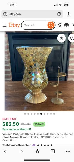 Party Lite Hurricane Lamp