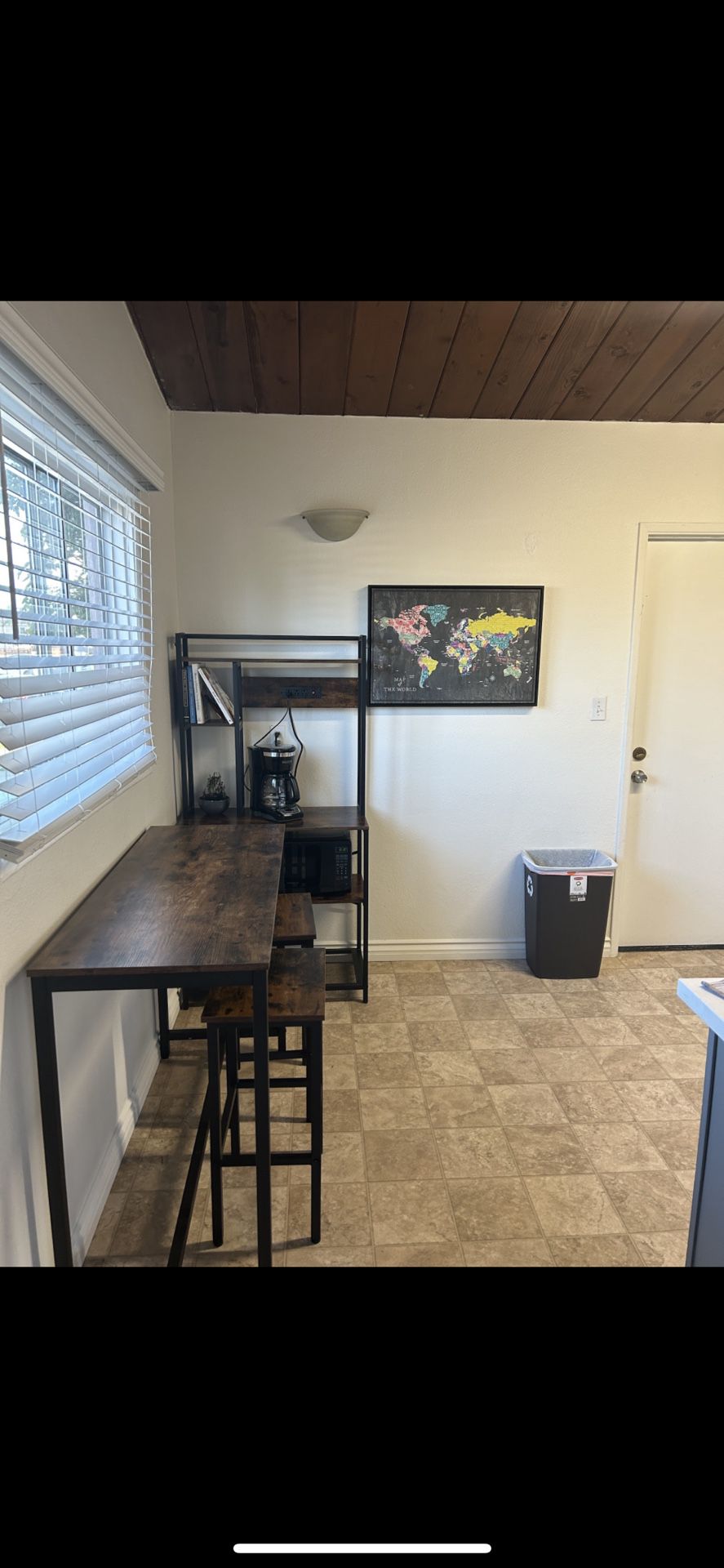 Kitchen High Table And Coffee Station set