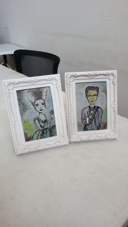Frankenstein and Bride Decor Frames