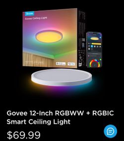 Govee 12-Inch RGBWW + RGBIC Smart Ceiling Light