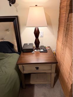 Bedside lamps and tables