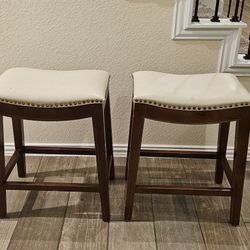 Short Bar Stools Leather 24"