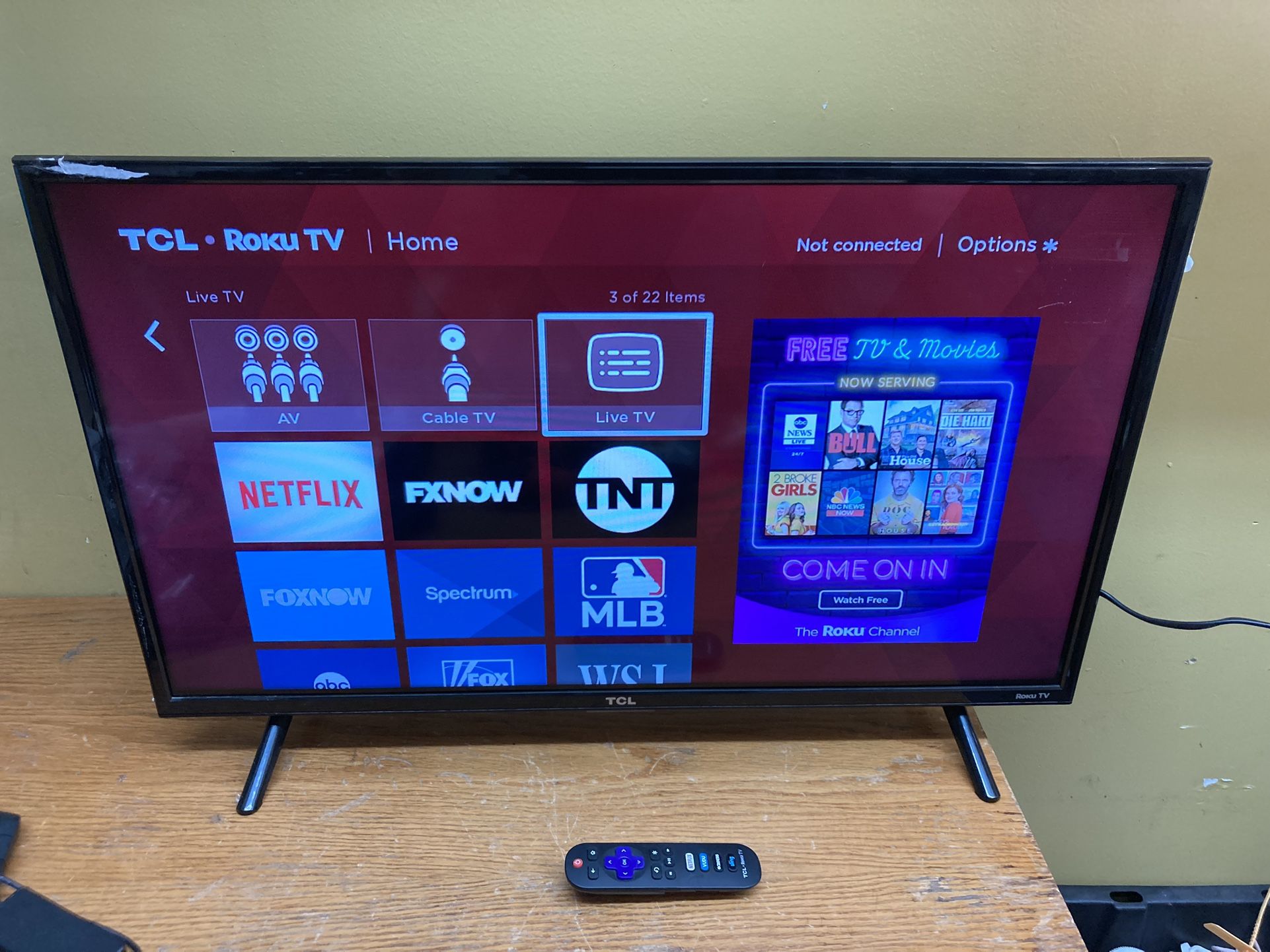 32” TCL Smart Roku Tv 