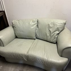 Leather Love Seat & Chair Set