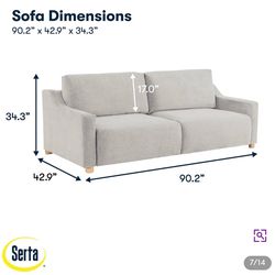 Queen Serta Sleeper Couch Sofa