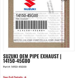 06-09 OEM Suzuki LTR 450 Exhaust Header 