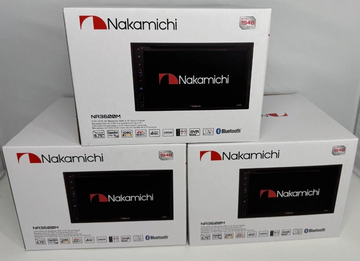 Nakamichi NA3600M 2-DIN In-Dash CD/DVD Bluetooth Receiver w/ 6.75" Touchscreen
