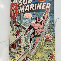 Sub-Mariner #38 FN-  Severin Origin & History of Namor Dorma's Funeral Betty Dean