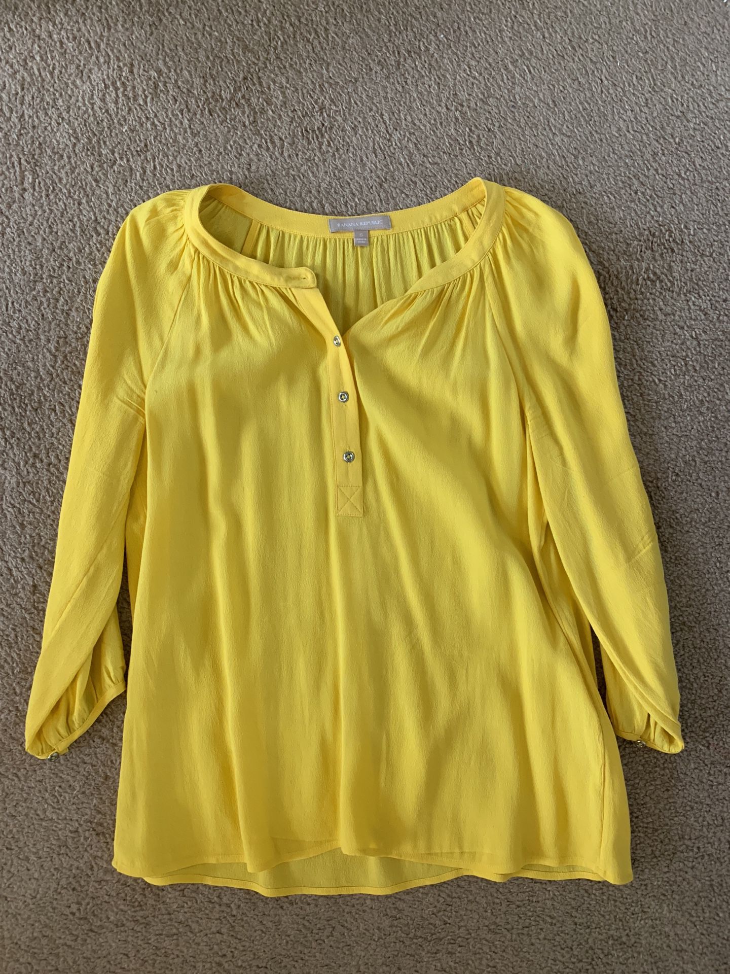 Banana republic blouse yellow size small