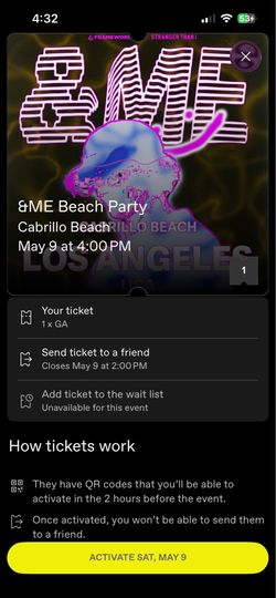 &me Beach Party Ticket