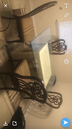 Glass dining table