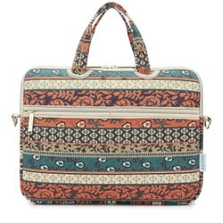 kayond Red Bohemia Patten Waterproof Laptop Shoulder Messenger Bag Case Sleeve for 15 Inch 15.6 Inch Laptop
