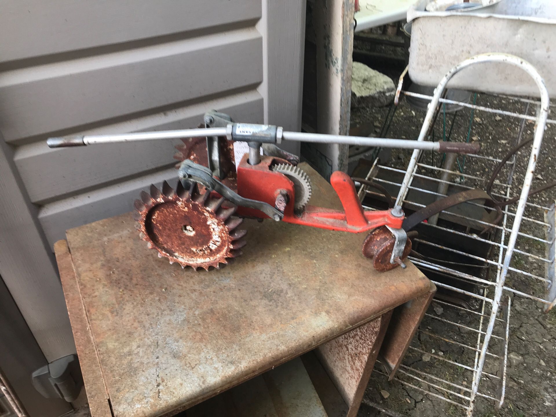 Vintage cast iron Thompson tractor sprinkler