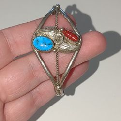 Native American Sterling Cuff Bracelet