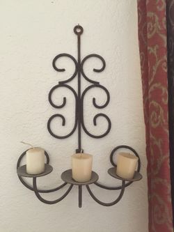 Iron candle holder
