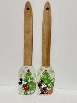 NEW Disney Mickey & Minnie Mouse Christmas theme mini spatulas 8"