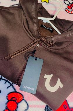 BRAND NEW MEN’S AUTHENTIC 🏆✨TRUE RELIGION BRAND JEANS ZIP-UP BROWN HOODIE