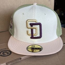 New Era San Diego Padres Fitted 59Fifty Hat 40th Anniversary Patch 2024 Thermal Front Edition 5950 Cap