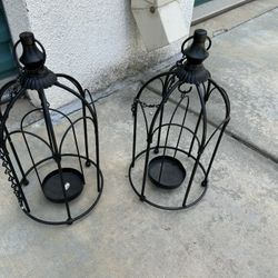 12” Hanging Candle Holders Set Of 2