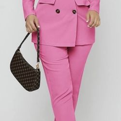 Hot pink blazer and pants set