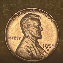 1958-D Lincoln Cent - DOUBLE DIE - DDO-001 , WDDO-001   Gem BU