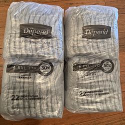 XXL Depend Men’s Briefs Diapers