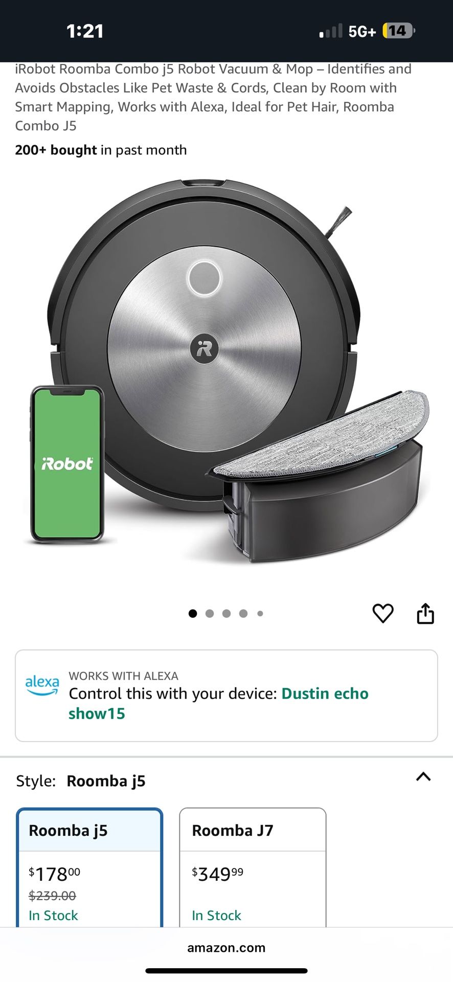 iRobot J517020 Mop/vac