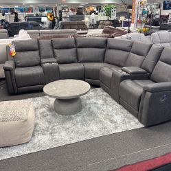 NEW ARRIVAL👍Stunning Grey Sofa Sectional With 2 Manual Recliners $1399