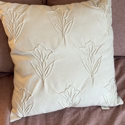 White Flower Throw Pillow