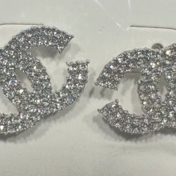 Silver CC Earrings 